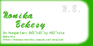 monika bekesy business card